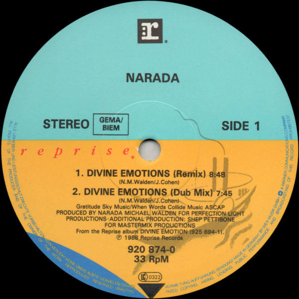 Narada Michael Walden : Divine Emotions (12")