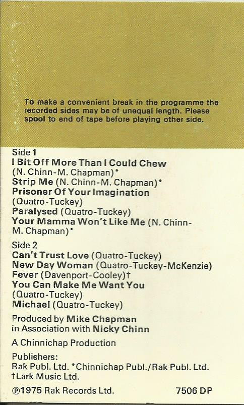 Suzi Quatro : Your Mamma Won't Like Me (Cass, Album, Bla)