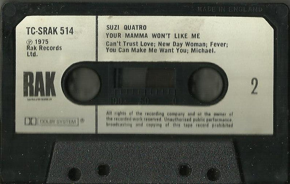 Suzi Quatro : Your Mamma Won't Like Me (Cass, Album, Bla)