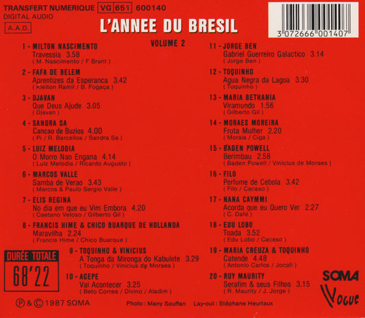 Various : L'Année Du Bresil Volume 2 (CD, Comp)