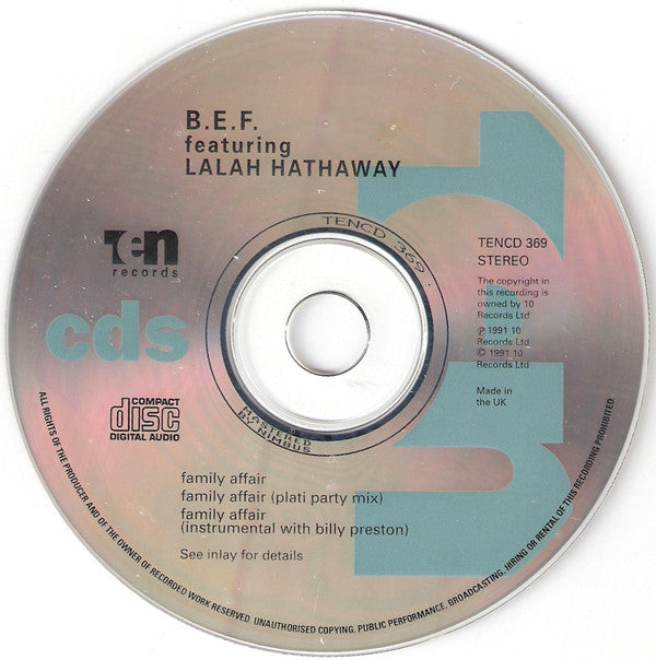 British Electric Foundation Featuring Lalah Hathaway : Family  Affair (CD, Single)