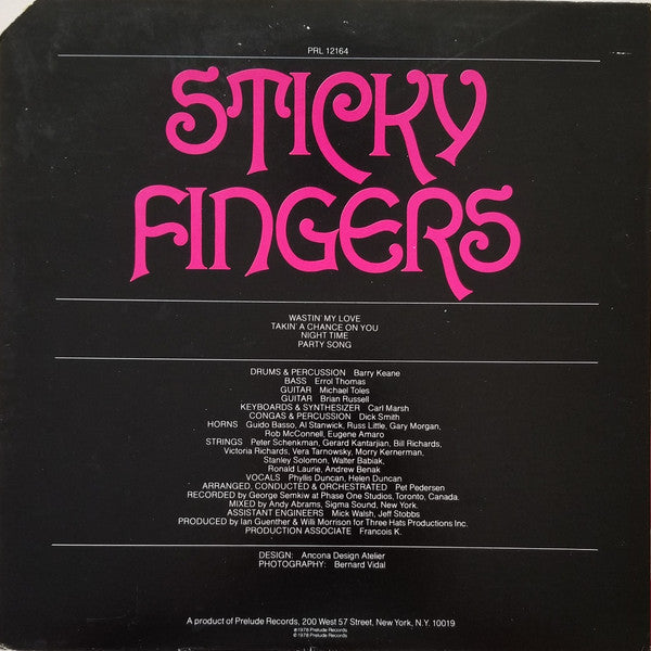 Sticky Fingers (2) : Sticky Fingers (LP, Album)