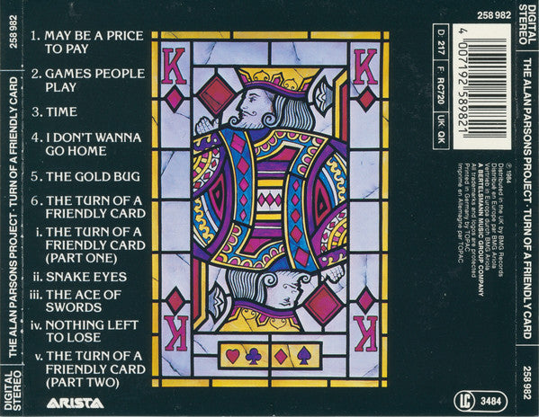 The Alan Parsons Project : The Turn Of A Friendly Card (CD, Album, RE, PDO)
