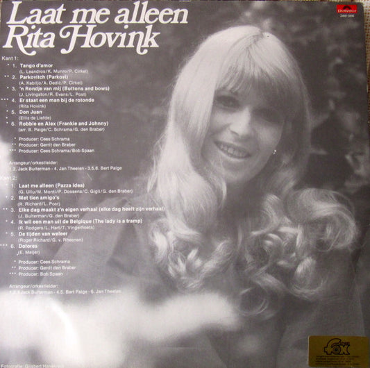 Rita Hovink : Laat Me Alleen (LP, Comp)