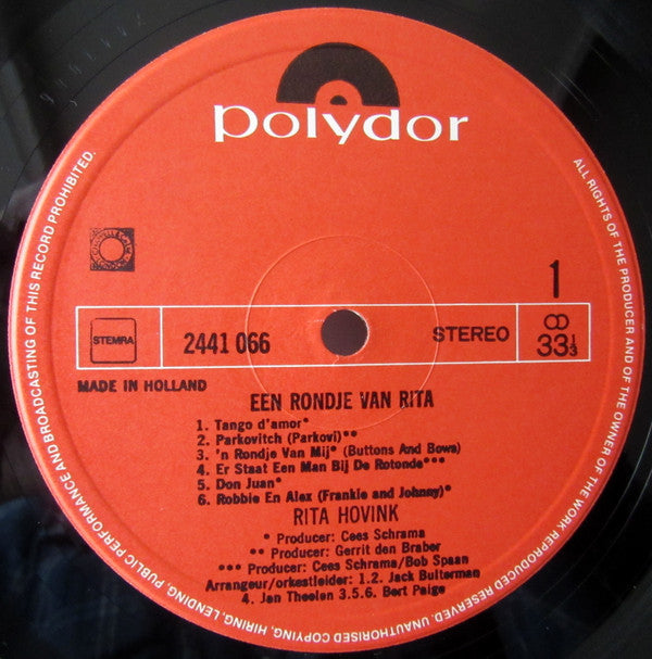 Rita Hovink : Laat Me Alleen (LP, Comp)