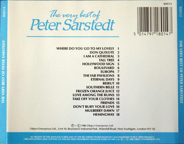 Peter Sarstedt : The Very Best Of Peter Sarstedt (CD, Comp)