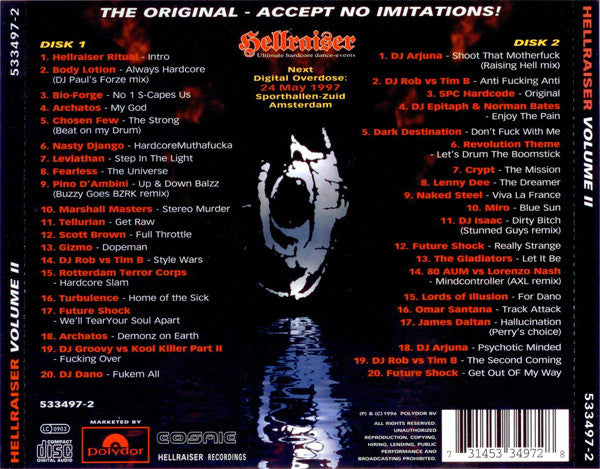 Various : Hellraiser - Ultimate Hardcore Dance Album - Volume II (2xCD, Comp)