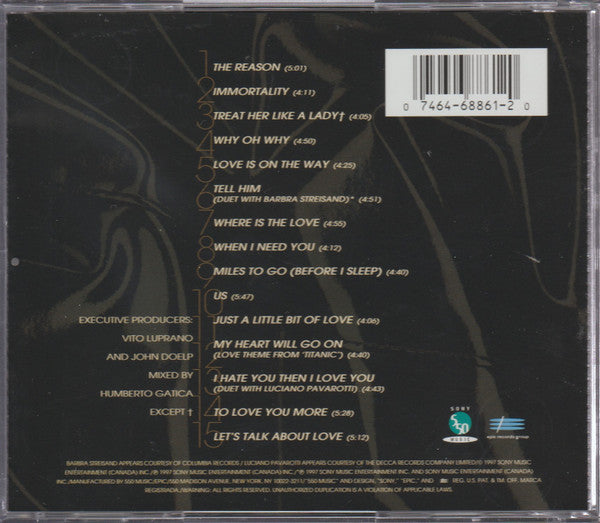 Céline Dion : Let's Talk About Love (CD, Album, RE)