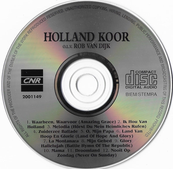 Holland Koor o.l.v. Rob van Dijk (3) : Holland Koor (CD, Album, RE)