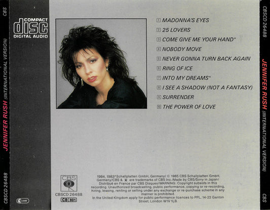 Jennifer Rush : Jennifer Rush (International Version) (CD, Album)