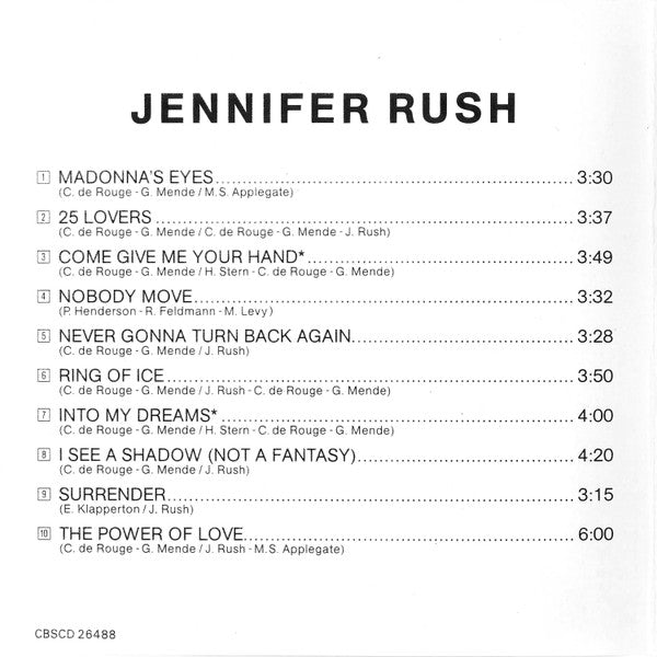 Jennifer Rush : Jennifer Rush (International Version) (CD, Album)