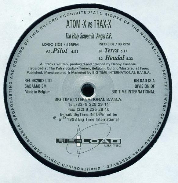 Atom-X vs. Trax-X : The Holy Screamin' Angel E.P. (12", EP)