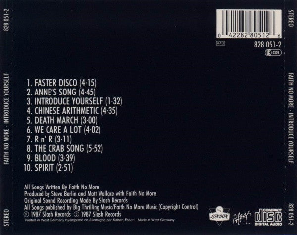 Faith No More : Introduce Yourself (CD, Album, RE)