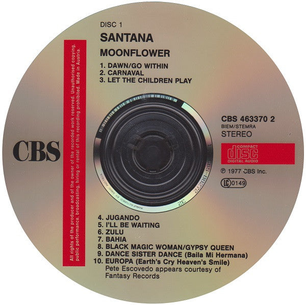 Santana : Moonflower (2xCD, Album, RE, RM)