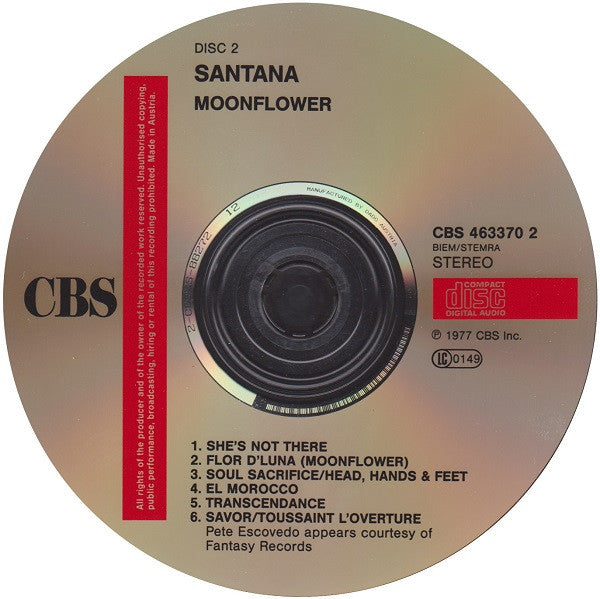 Santana : Moonflower (2xCD, Album, RE, RM)