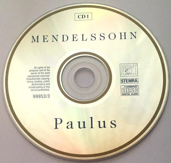 Felix Mendelssohn-Bartholdy, Gächinger Kantorei Stuttgart, Prague Chamber Choir, The Czech Philharmonic Orchestra, Helmuth Rilling : Paulus (2xCD, Album, RE)