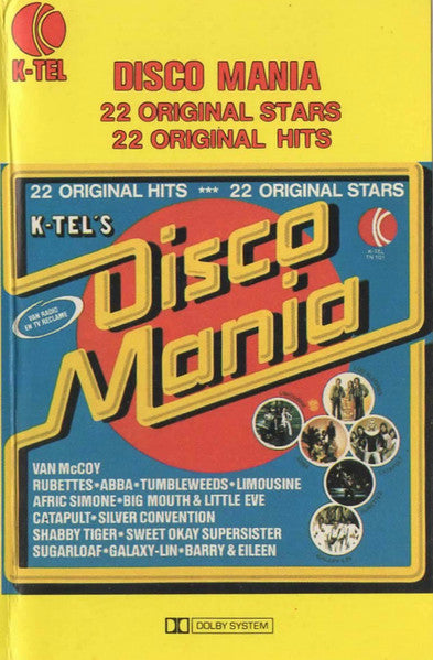 Various : Disco Mania (22 Original Stars - 22 Original Hits) (Cass, Comp, Dol)