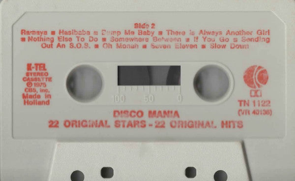 Various : Disco Mania (22 Original Stars - 22 Original Hits) (Cass, Comp, Dol)