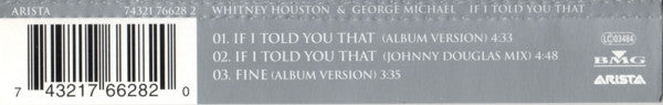 Whitney Houston & George Michael : If I Told You That (CD, Single)