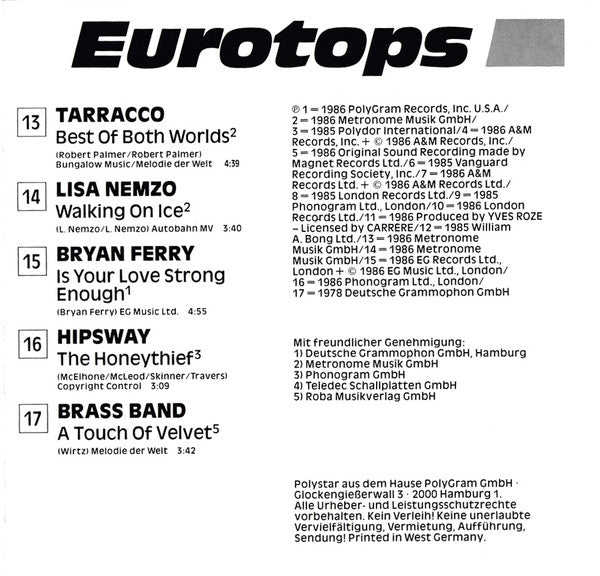 Various : Musikladen Eurotops (CD, Comp)