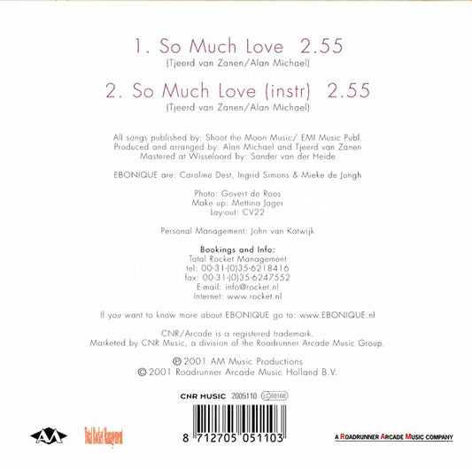Ebonique : So Much Love (CD, Single)