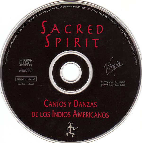 Sacred Spirit : Cantos y Danzas de Los Indios Americanos (CD, Album)