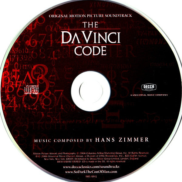 Hans Zimmer : The Da Vinci Code (Original Motion Picture Soundtrack) (CD, Album)