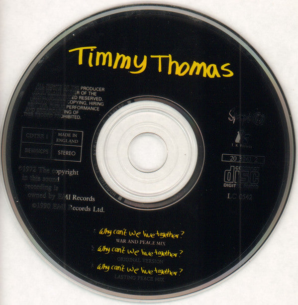 Timmy Thomas : Why Can't We Live Together? (1990 Remix) (CD, Maxi)