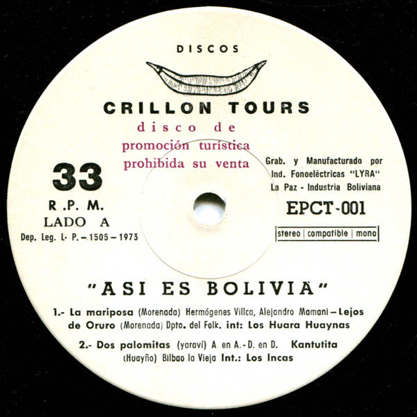Various : Asi Es Bolivia = This Is Bolivia (7", EP, Sol)