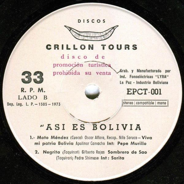 Various : Asi Es Bolivia = This Is Bolivia (7", EP, Sol)