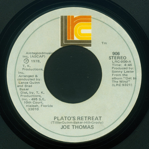 Joe Thomas : Plato's Retreat / A Place In Space (7")