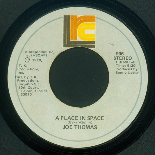 Joe Thomas : Plato's Retreat / A Place In Space (7")