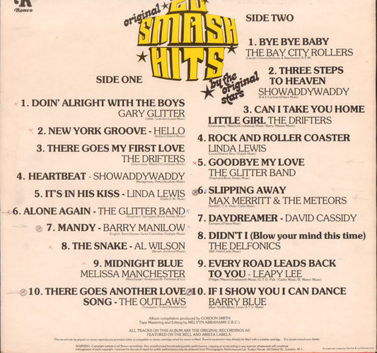 Various : 20 Original Smash Hits (By The Original Stars) (LP, Comp)
