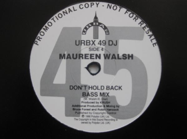 Maureen Walsh : Don't Hold Back (2x12", Promo)