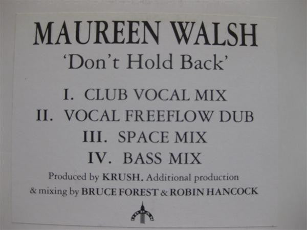 Maureen Walsh : Don't Hold Back (2x12", Promo)