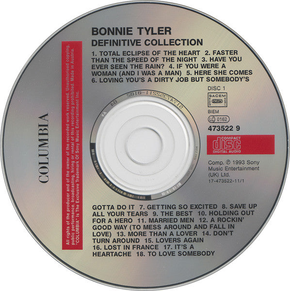 Bonnie Tyler : Definitive Collection (2xCD, Comp)