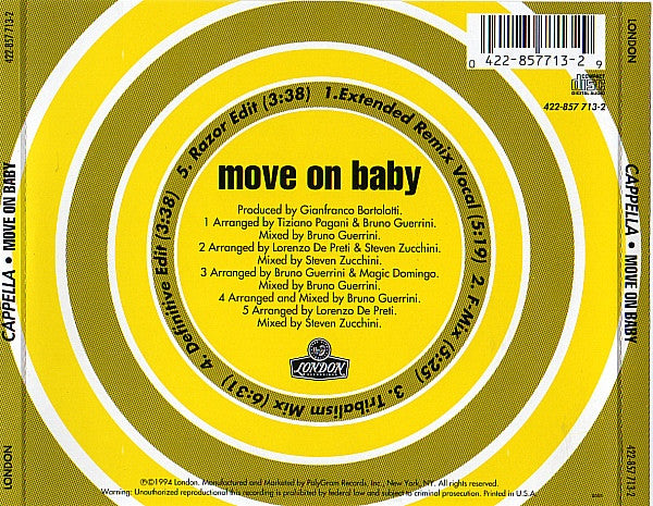 Cappella : Move On Baby (CD, Maxi)