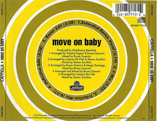 Cappella : Move On Baby (CD, Maxi)