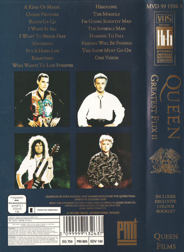 Queen : Greatest Flix II (VHS, Comp, PAL, SECAM)