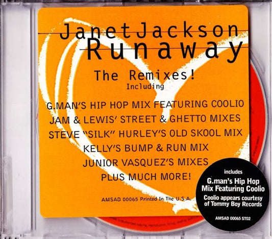 Janet Jackson : Runaway (The Remixes!) (CD, Maxi, Promo)