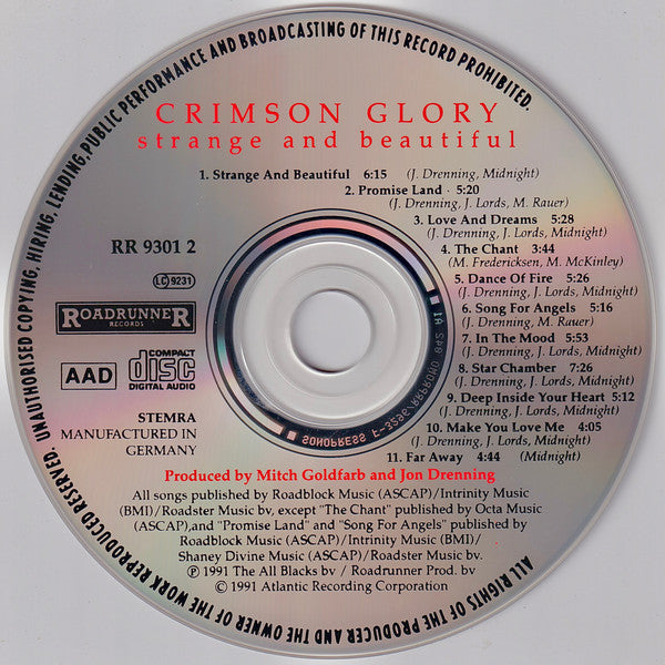 Crimson Glory : Strange And Beautiful (CD, Album)