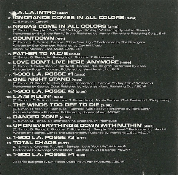 L.A. Posse : They Come In All Colors (CD, Album)