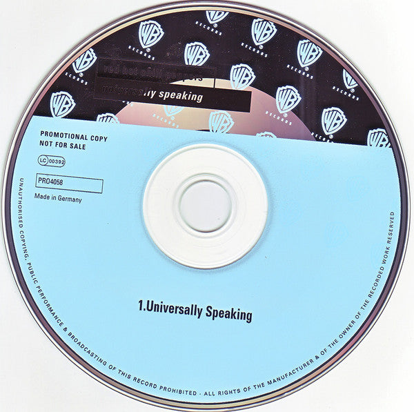 Red Hot Chili Peppers : Universally Speaking (CD, Single, Promo)