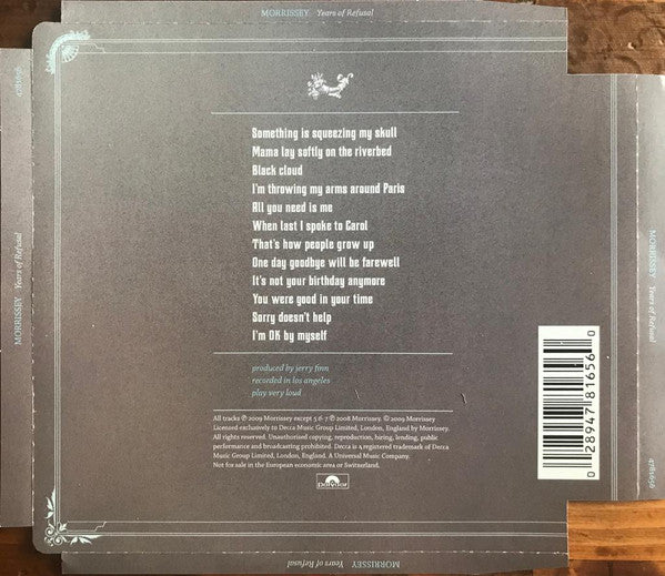 Morrissey : Years Of Refusal (CD, Album, Sup)