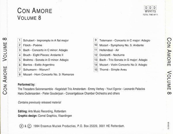 Various : Con Amore Volume 8 (CD, Comp)