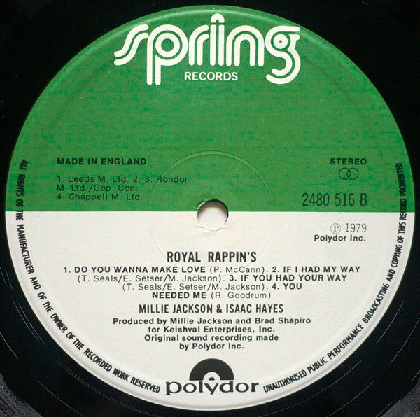 Millie Jackson & Isaac Hayes : Royal Rappin's (LP, Album)