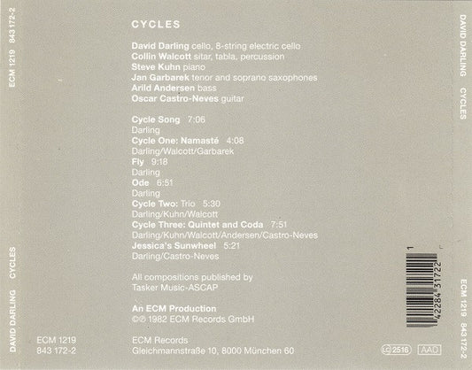 David Darling : Cycles (CD, Album, RE)