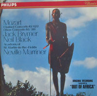 Mozart* – Jack Brymer, Neil Black (3), Academy Of St. Martin-in-the-Fields*, Neville Marriner* : Clarinet Concerto KV 622 · Oboe Concerto KV 314 (Original Recording Featured In "Out Of Africa") (CD, RE, PDO)