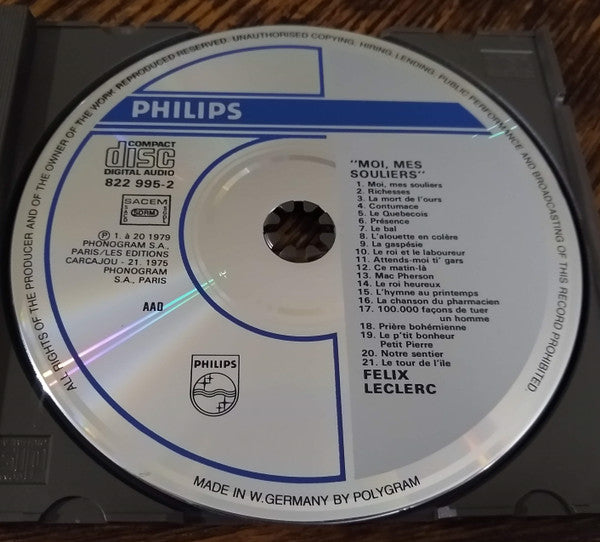 Félix Leclerc : Moi, Mes Souliers (CD)