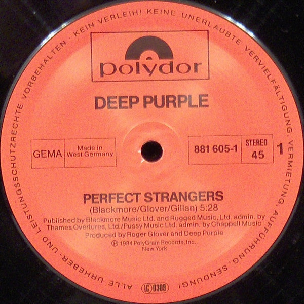 Deep Purple : Perfect Strangers (12", Maxi)